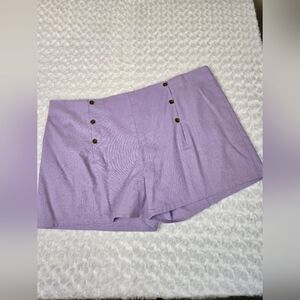 Rebdolls Warm Nights Lilac Button Detail Shorts 4X NWT (6078)